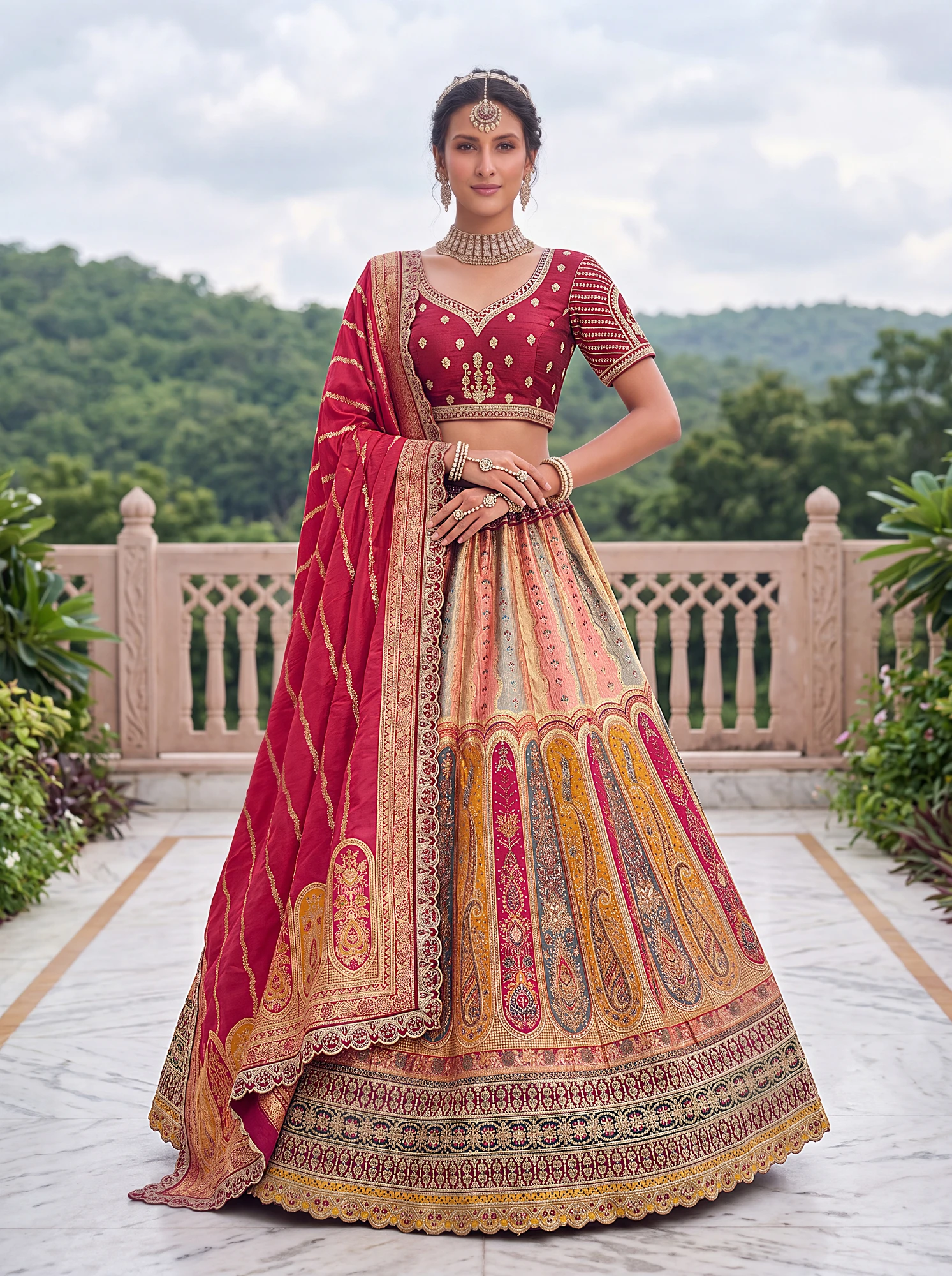 The Shahi Meena Lehenga Choli