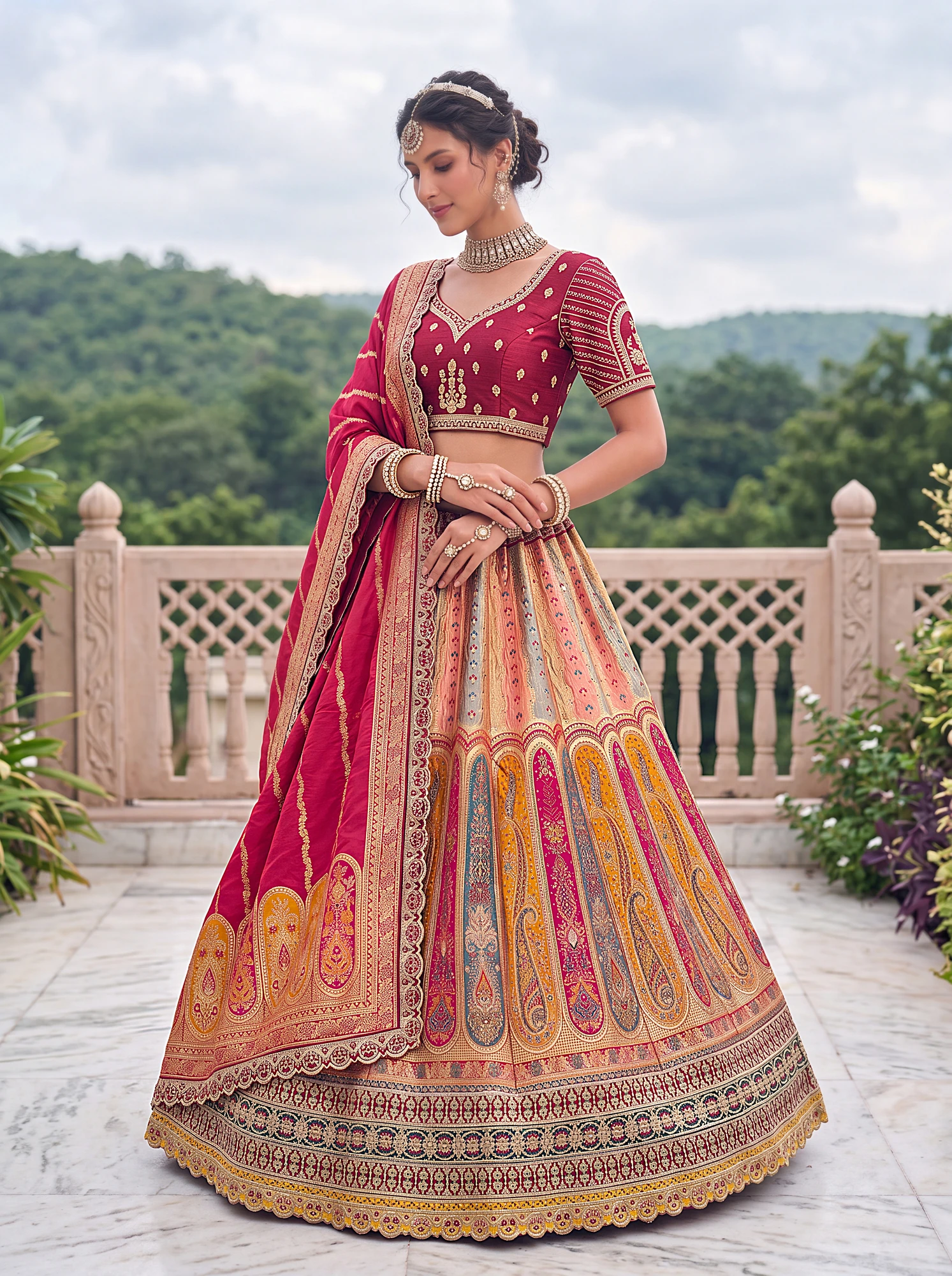 The Shahi Meena Lehenga Choli