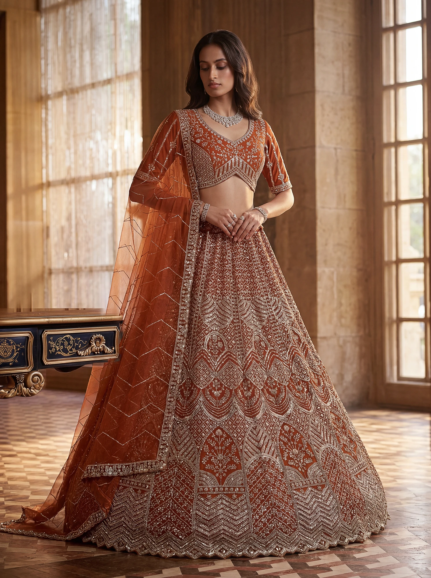 The Amber Lehenga Choli | Vruxon
