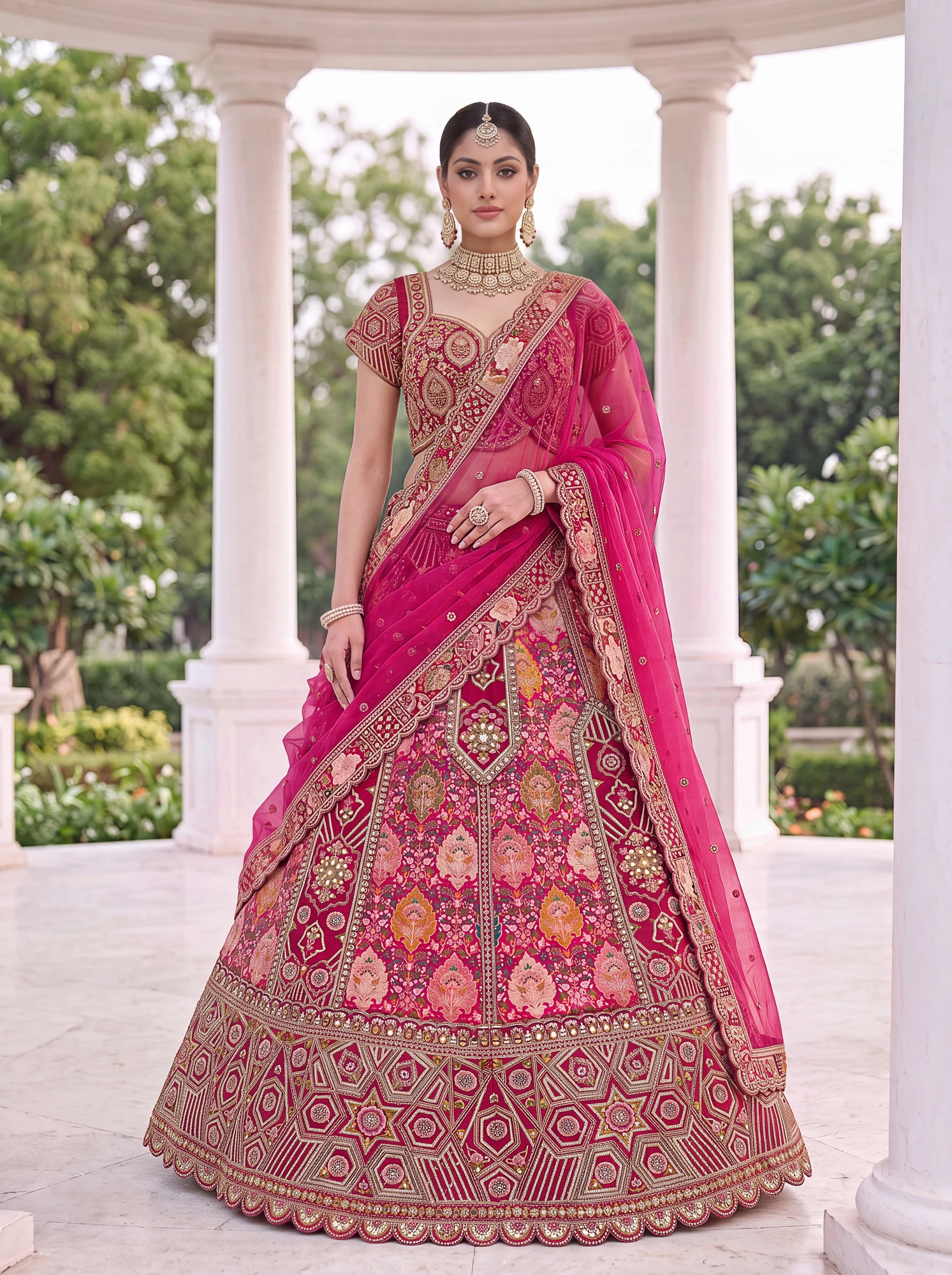 The Gulnar Lehenga Choli Rani | Vruxon