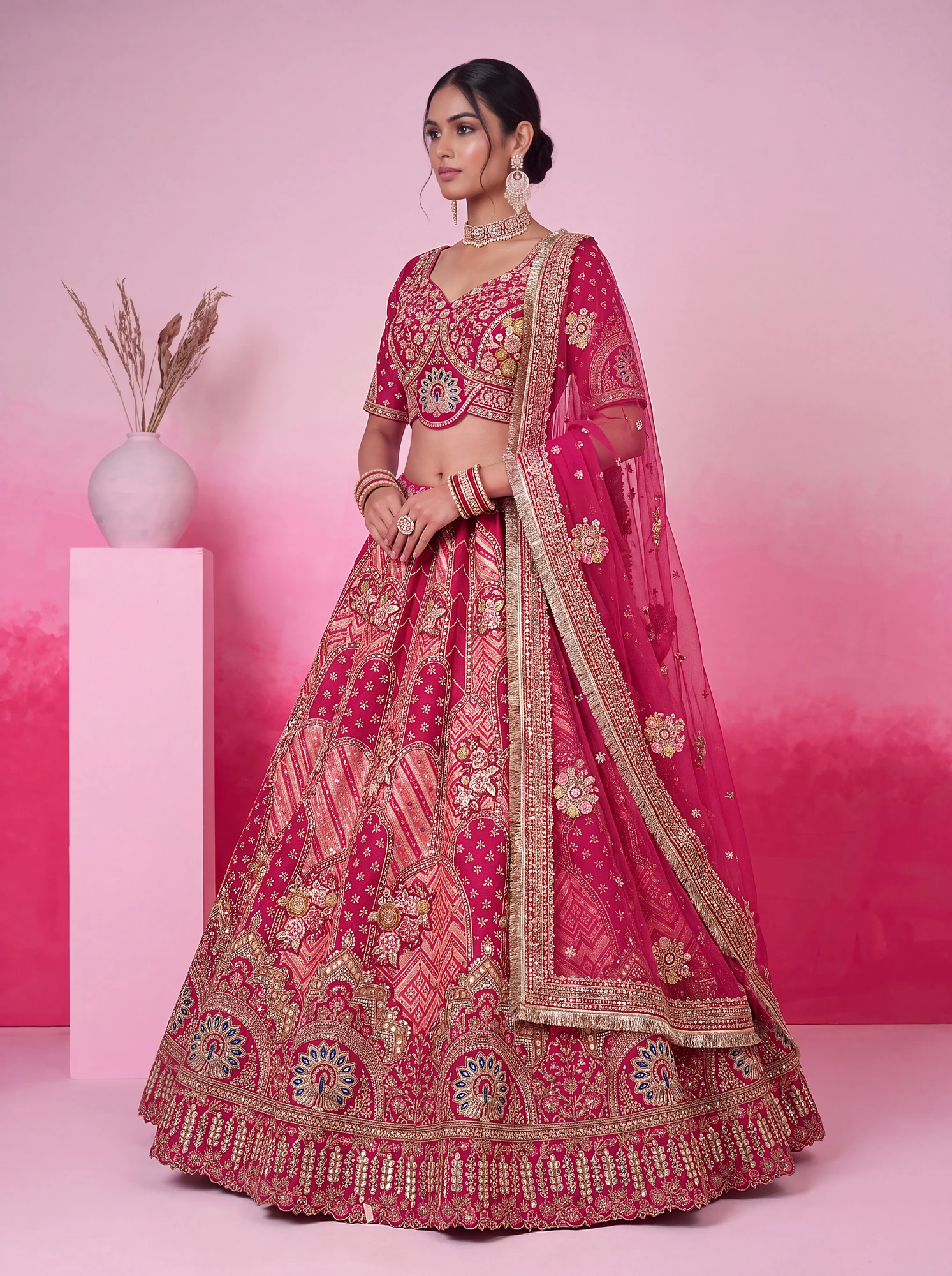 The Royal Radiance Lehenga Choli Rani | Vruxon