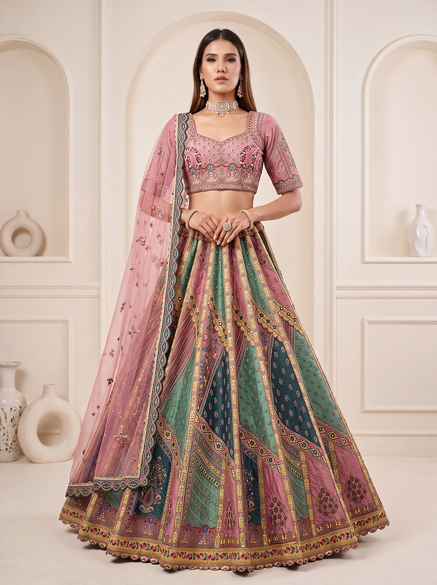 The Pastel Symphony Lehenga Choli | Vruxon