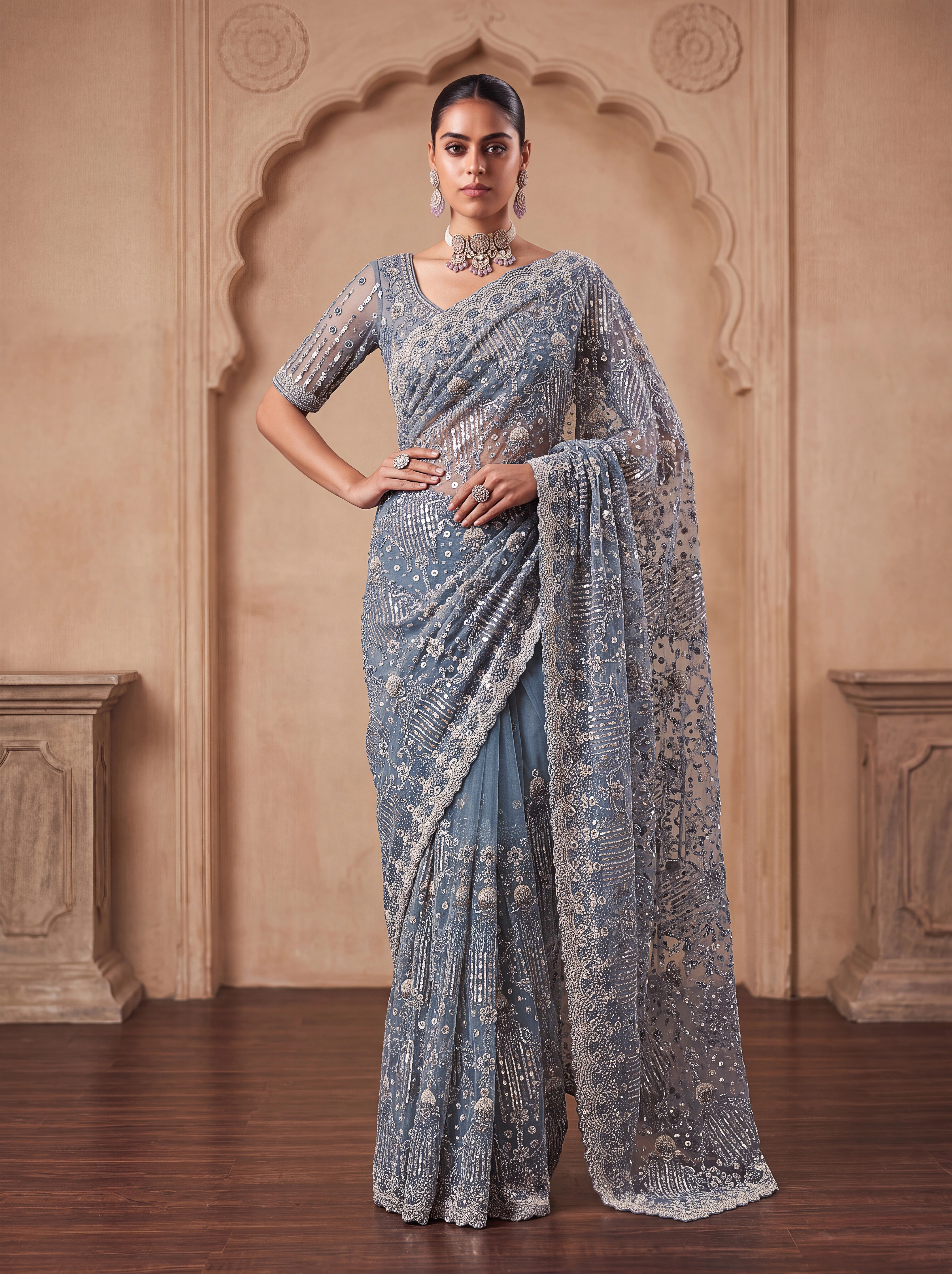 The Royal Fateh Saree | Vruxon